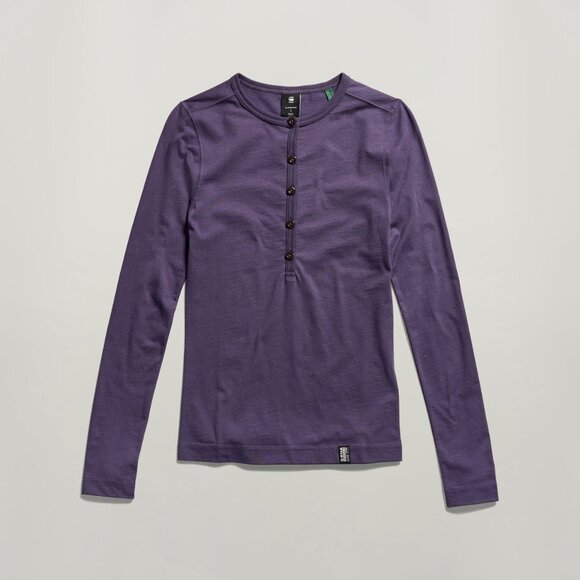 G.Star Essential Henley Slim Top NWT Size XS - Picture 4 of 9